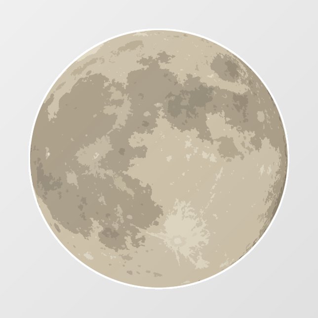 Autocollant Pour Fenêtre Décalage de fenêtre de lune  (Feuille)