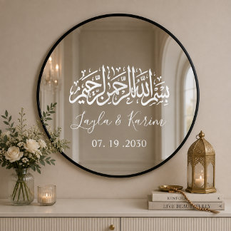 Autocollant Pour Fenêtre Décalcomanie de miroir personnalisée | Mariage isl