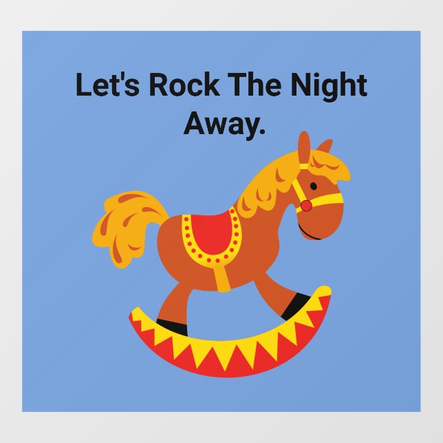 Autocollant Pour Fenêtre Décale murale de Cheval Rocheux (Feuille)