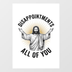 Autocollant Pour Fenêtre Déceptions Vous Tous Chemise Religieuse Vintage