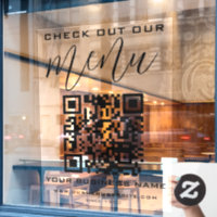Découvrez notre code QR de menu chic moderne noir