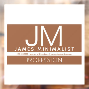 Autocollant Pour Fenêtre Design Minimaliste Moderne Professionnel   Marron 