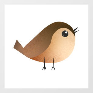Autocollant Pour Fenêtre Dessin animé d'oiseau moineau