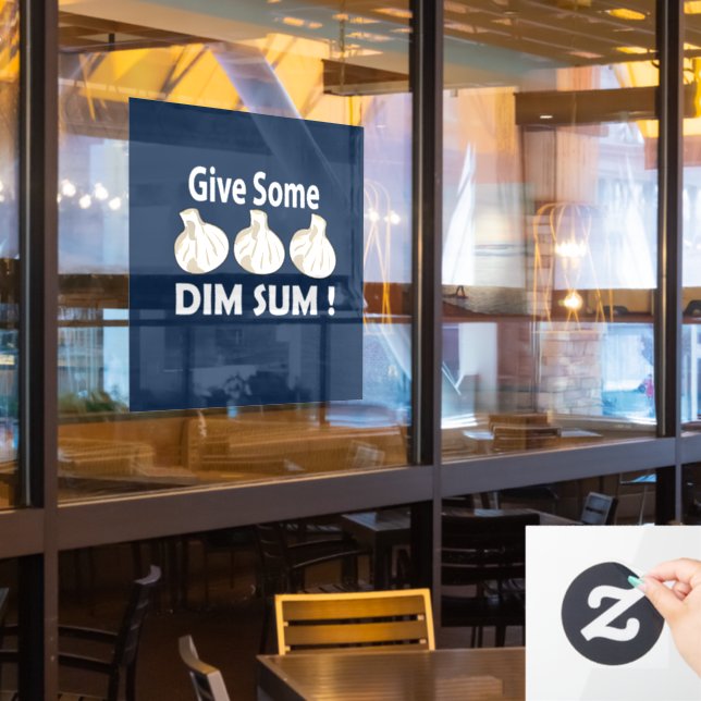 Autocollant Pour Fenêtre Donnez Un Dim Sum Restaurant (Fenêtre du restaurant)