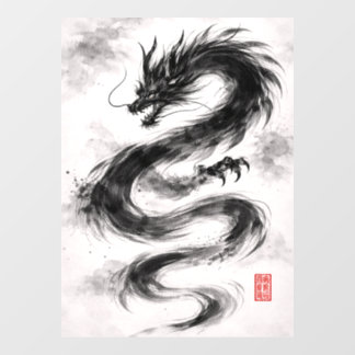 Autocollant Pour Fenêtre Dragon encre de Chine – Ombre du vent