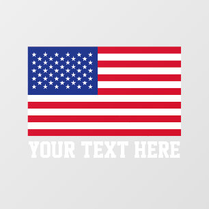 Autocollant Pour Fenêtre Drapeau américain étoilé et rayé Patriotique USA