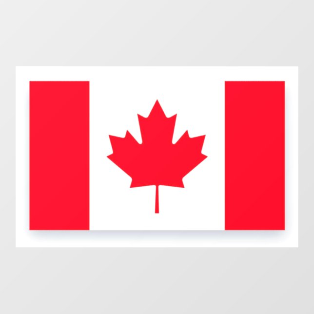 Autocollant Pour Fenêtre Drapeau canadien. CANADA. (Feuille)