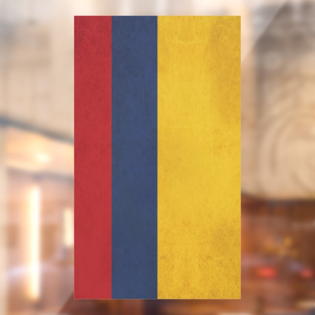 Autocollant Pour Fenêtre Drapeau Colombie Conception Vintage (Feuille 2)