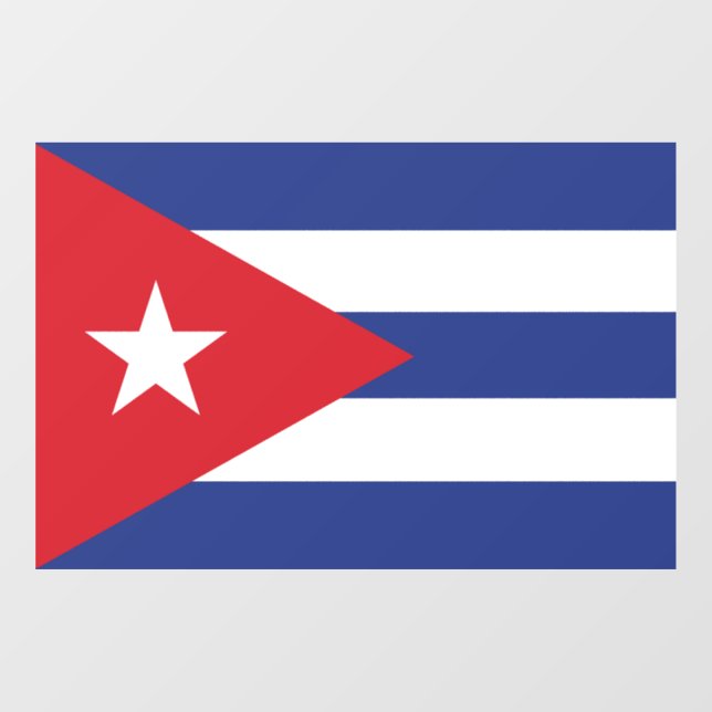 Autocollant Pour Fenêtre Drapeau Cuba (Feuille)