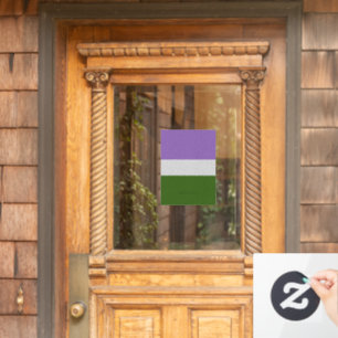 Autocollant Pour Fenêtre Drapeau de fierté genderqueer de SlipperyJoe lavan