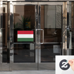 Autocollant Pour Fenêtre Drapeau de la Hongrie découpé sur mesure