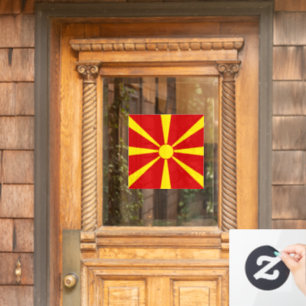 Autocollant Pour Fenêtre Drapeau de la Macédoine du Nord