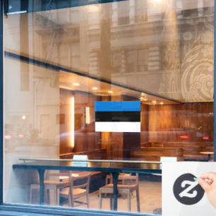 Autocollant Pour Fenêtre Drapeau de l'Estonie découpé sur mesure