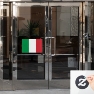 Autocollant Pour Fenêtre Drapeau de l'Italie découpé sur mesure