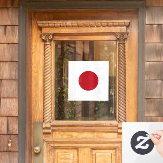 Autocollant Pour Fenêtre Drapeau du Japon (Porte d'accueil)