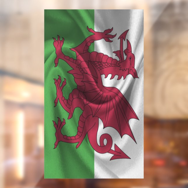 Autocollant Pour Fenêtre Drapeau du Pays de Galles (Feuille 2)