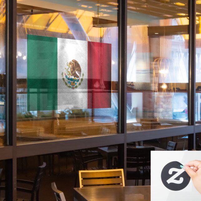 Autocollant Pour Fenêtre Drapeau mexicain (Fenêtre du restaurant)