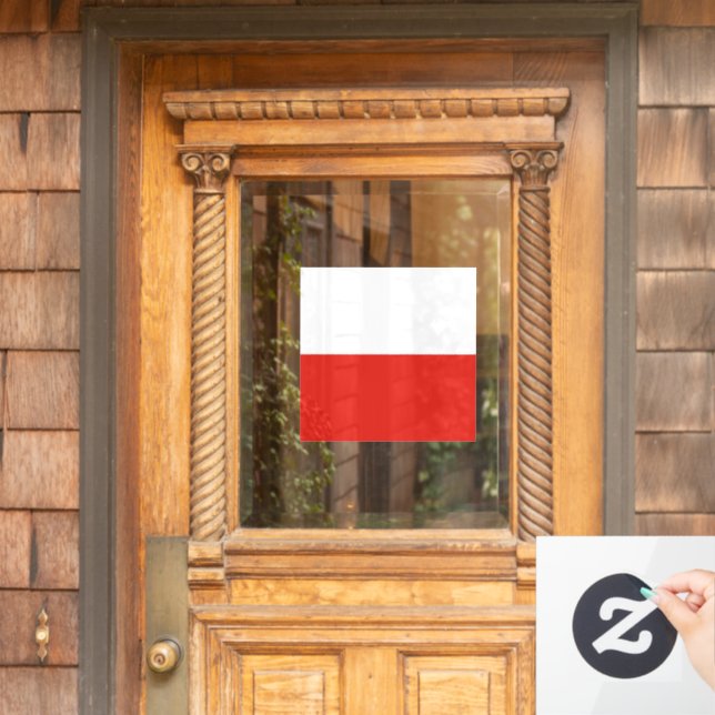 Autocollant Pour Fenêtre Drapeau polonais (Porte d'accueil)