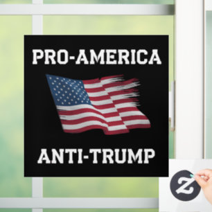 Autocollant Pour Fenêtre Drapeau vintage USA pro Amérique anti Trump