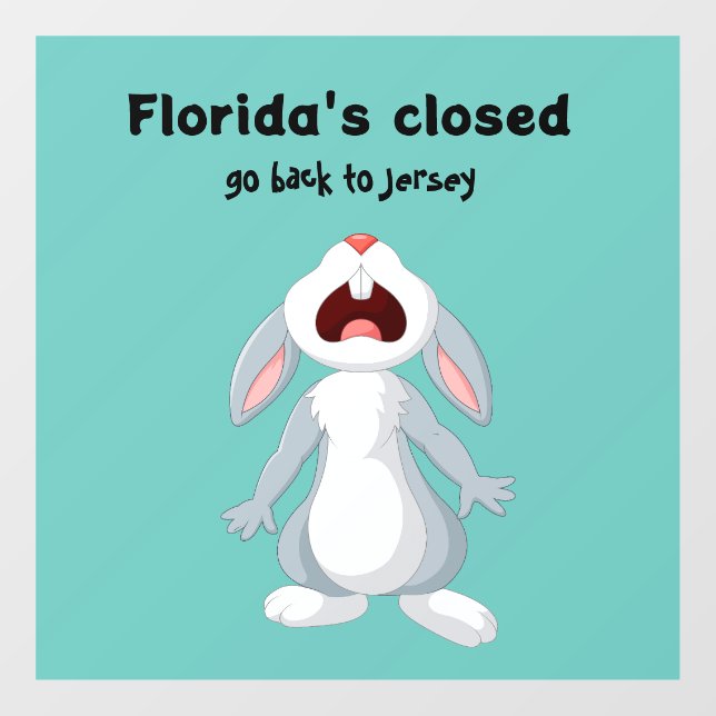 Autocollant Pour Fenêtre Drôle Florida New Jersey fenêtre décal (Feuille)