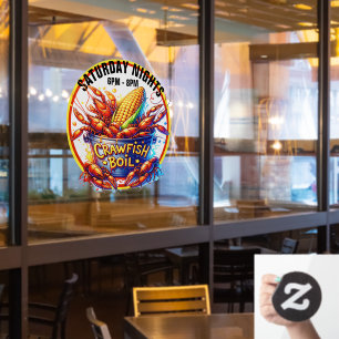 AUTOCOLLANT POUR FENÊTRE ÉBULLITION D'ÉCREVISSES