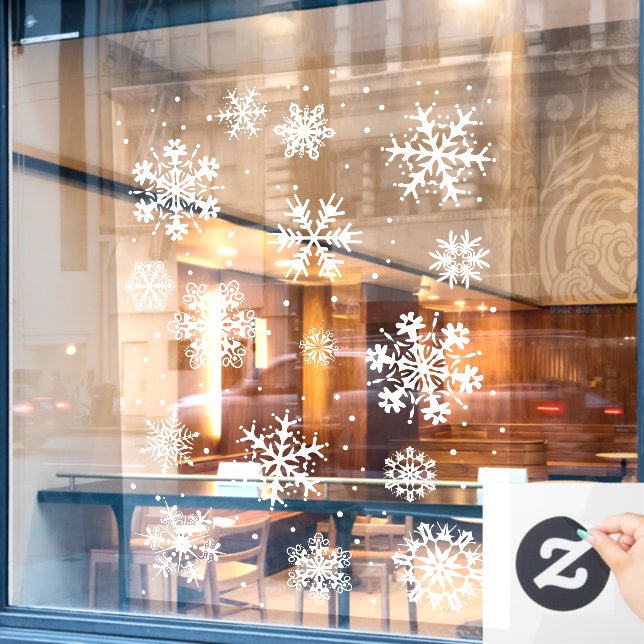 Autocollant Pour Fenêtre Écrans de fenêtre, hiver  (Fenêtre de café)