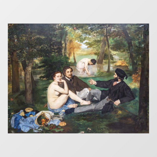 Autocollant Pour Fenêtre Edouard Manet - Déjeuner sur l'herbe (Feuille)