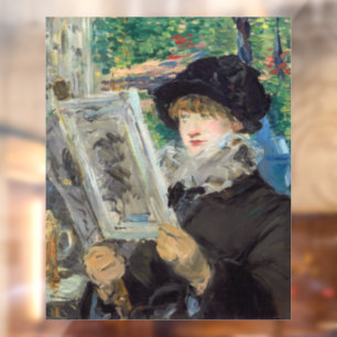 Autocollant Pour Fenêtre Edouard Manet - Femme lisant