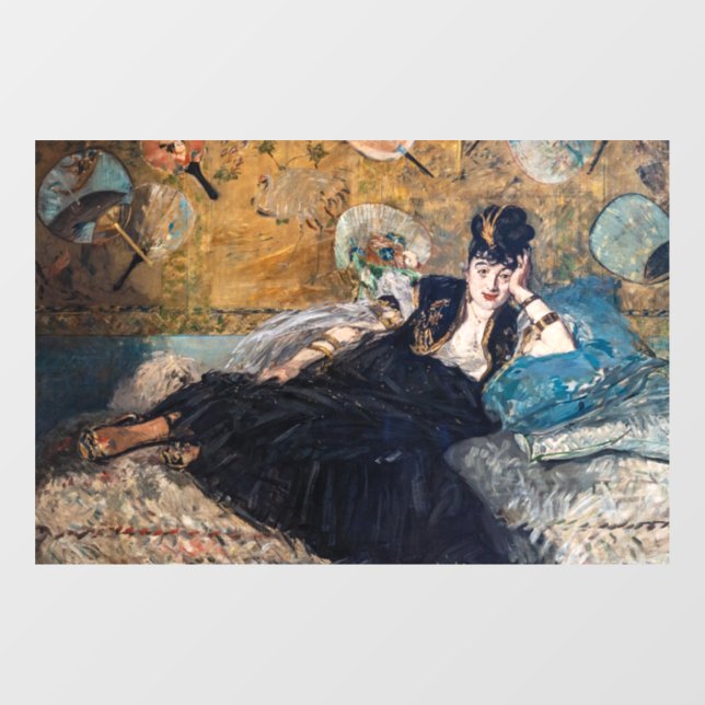 Autocollant Pour Fenêtre Edouard Manet - Lady avec fans (Feuille)