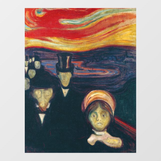 Autocollant Pour Fenêtre Edvard Munch - Anxiété (Feuille)