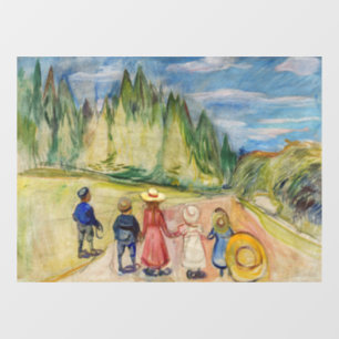 Autocollant Pour Fenêtre Edvard Munch - La forêt Fairytale