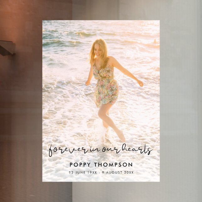 Autocollant Pour Fenêtre Elegant Celebration of Life | Memorial (Créateur téléchargé)