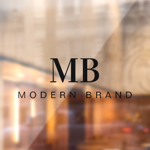 Autocollant Pour Fenêtre Élégant Moderne Professionnel Minimal Monogramme