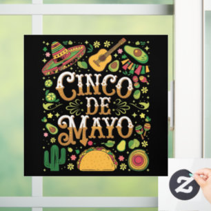 Autocollant Pour Fenêtre Éléments de fête mignons de la fête Cinco De Mayo