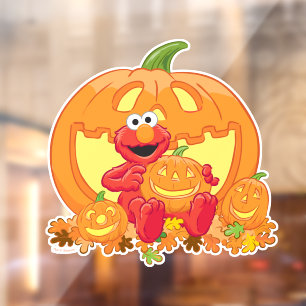 Autocollant Pour Fenêtre Elmo   Citrouilles d'Halloween