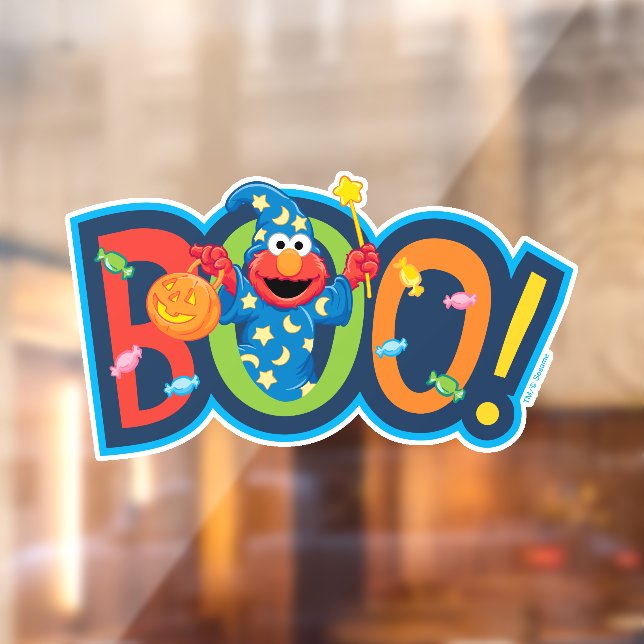 Autocollant Pour Fenêtre Elmo | Halloween Boo ! (Feuille 2)