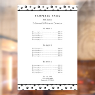 Autocollant Pour Fenêtre Empreintes de pattes noirs Professional Animaux de