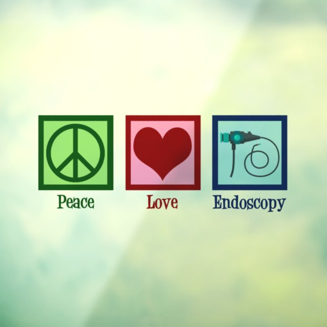 Autocollant Pour Fenêtre Endoscopie Peace Love (Feuille 3)