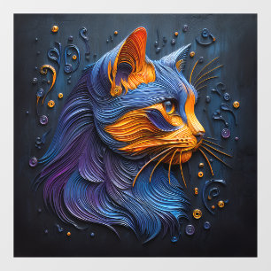 Autocollant Pour Fenêtre Enigmatic Feline Glance