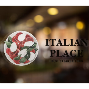Autocollant Pour Fenêtre Enseigne adhésive pour fenêtre de restaurant itali