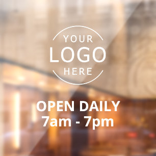 Autocollant Pour Fenêtre Enseigne de magasin à logo personnalisable ouvert 