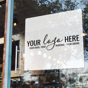Autocollant Pour Fenêtre Enseigne de société commerciale personnalisée en v