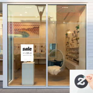 Autocollant Pour Fenêtre Enseigne de vente classique rétro à bulles noir et