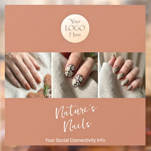Autocollant Pour Fenêtre Enseigne pour Ongles Réparatrice en Terracotta Aga