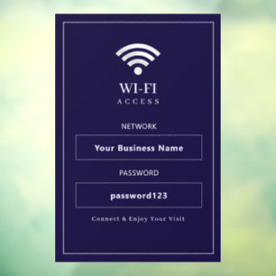 Autocollant Pour Fenêtre Enseigne WiFi moderne personnalisée