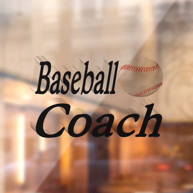 Autocollant Pour Fenêtre Entraîneur de baseball (Feuille 2)