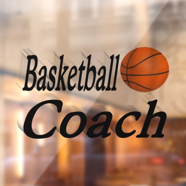 Autocollant Pour Fenêtre Entraîneur de basket-ball (Feuille 2)