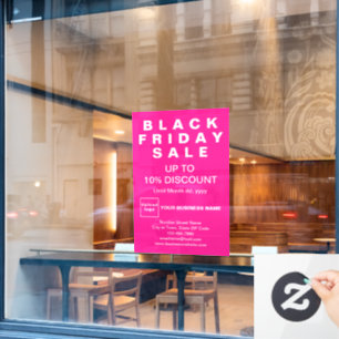 Autocollant Pour Fenêtre Entreprise Black Vendredi Vente Pink Fenêtre Class