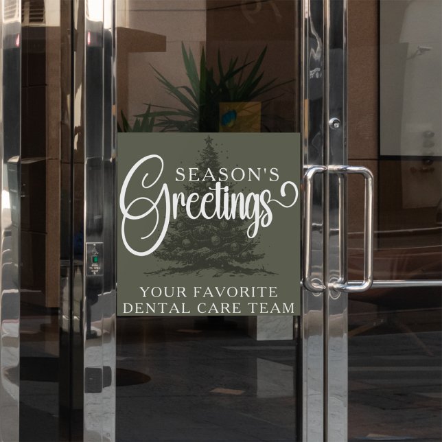 Autocollant Pour Fenêtre Entreprise customisée Professionnel Noël d'affaire (Créateur téléchargé)