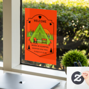Autocollant Pour Fenêtre Entreprise de Glamping Tente Cloche